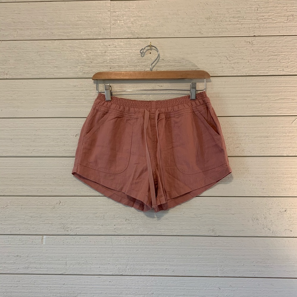 Dusty Pink Altar’d State Linen Shorts